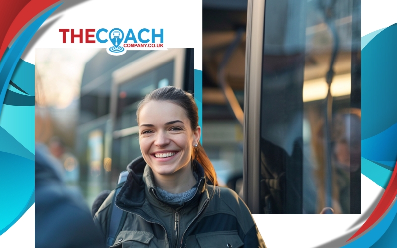 smiling coach driver, coach driver, June 2024, UK